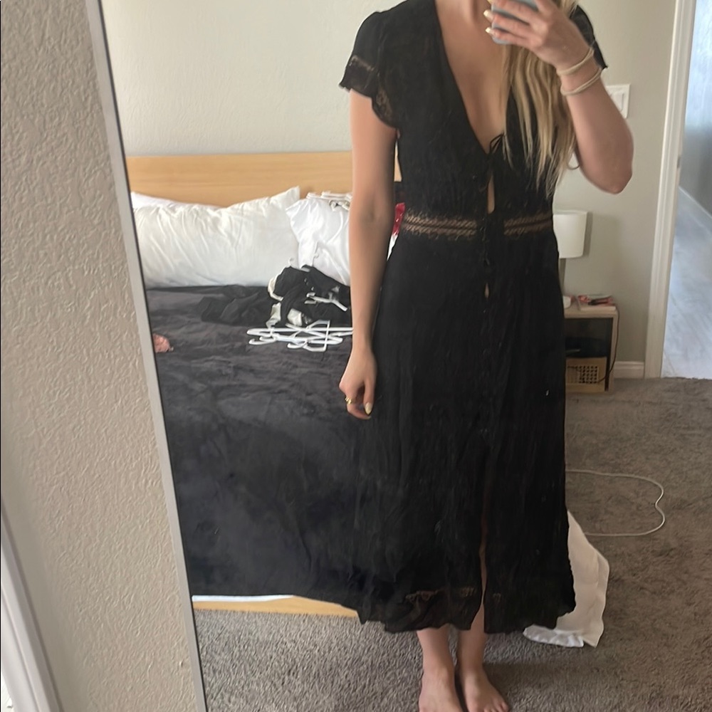 Elegant Black Lace Dress